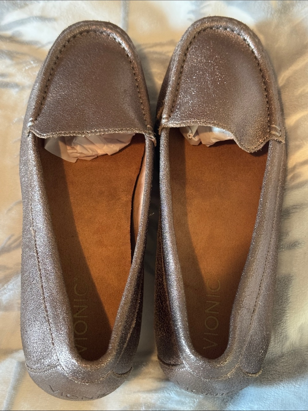 VIONIC Debbie Slip-On Metallic Loafers - Picture 3 of 9